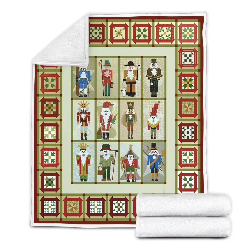 sic Nutcrac Doll Fleece Blanket Gift For Mot Day Fat Day