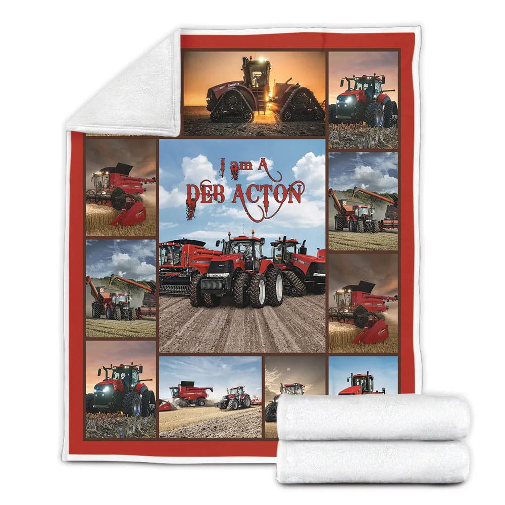 Case Ih Tractor Fleece Blanket Gift For Mot Day Fat Day