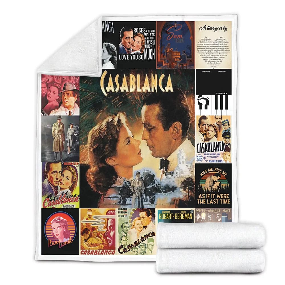 Casablanca Fleece Blanket Gift For Wifeband