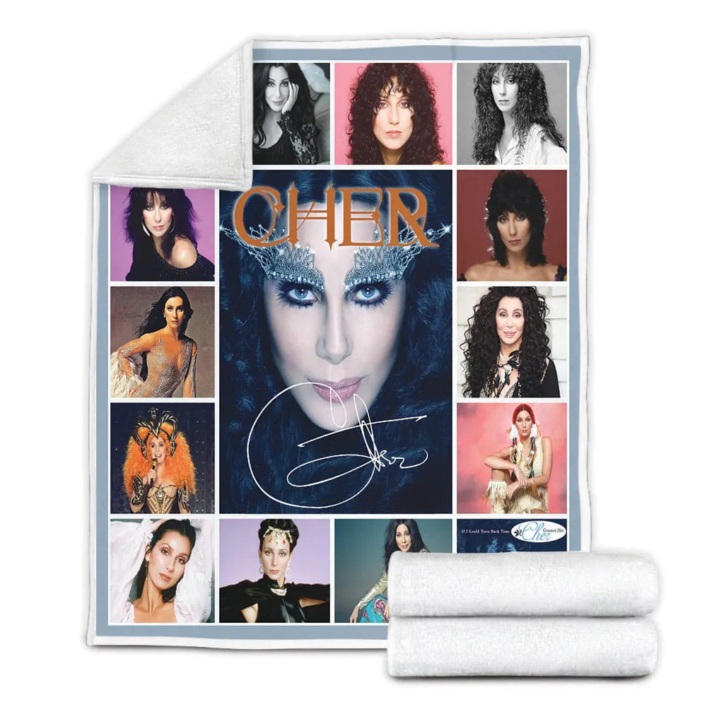 Cher Portrait Fleece Blanket Gift For
