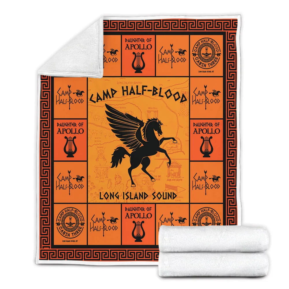 Camp Half Blood Daughter Of Apollo Fleece Blanket Gift For Wifeband