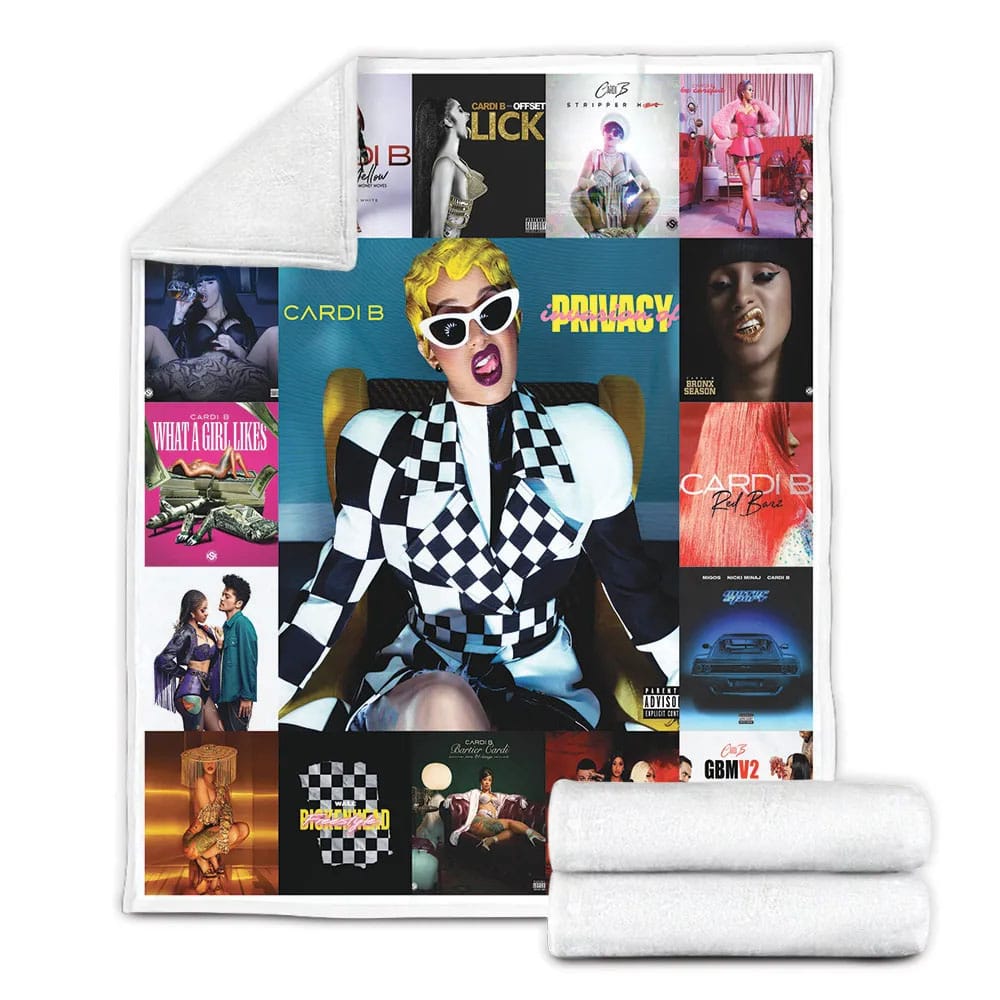 Cardi B Al Fleece Blanket Gift For Wifeband