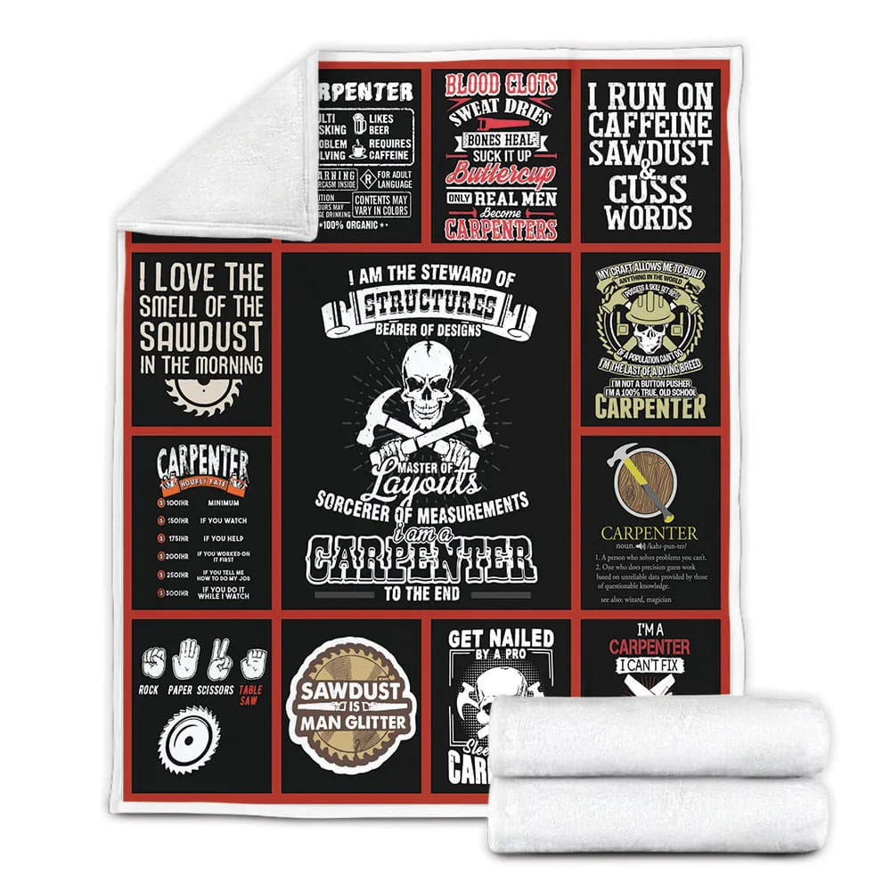 Carpenter I Love Tmell at In The Morning Fleece Blanket Gift For