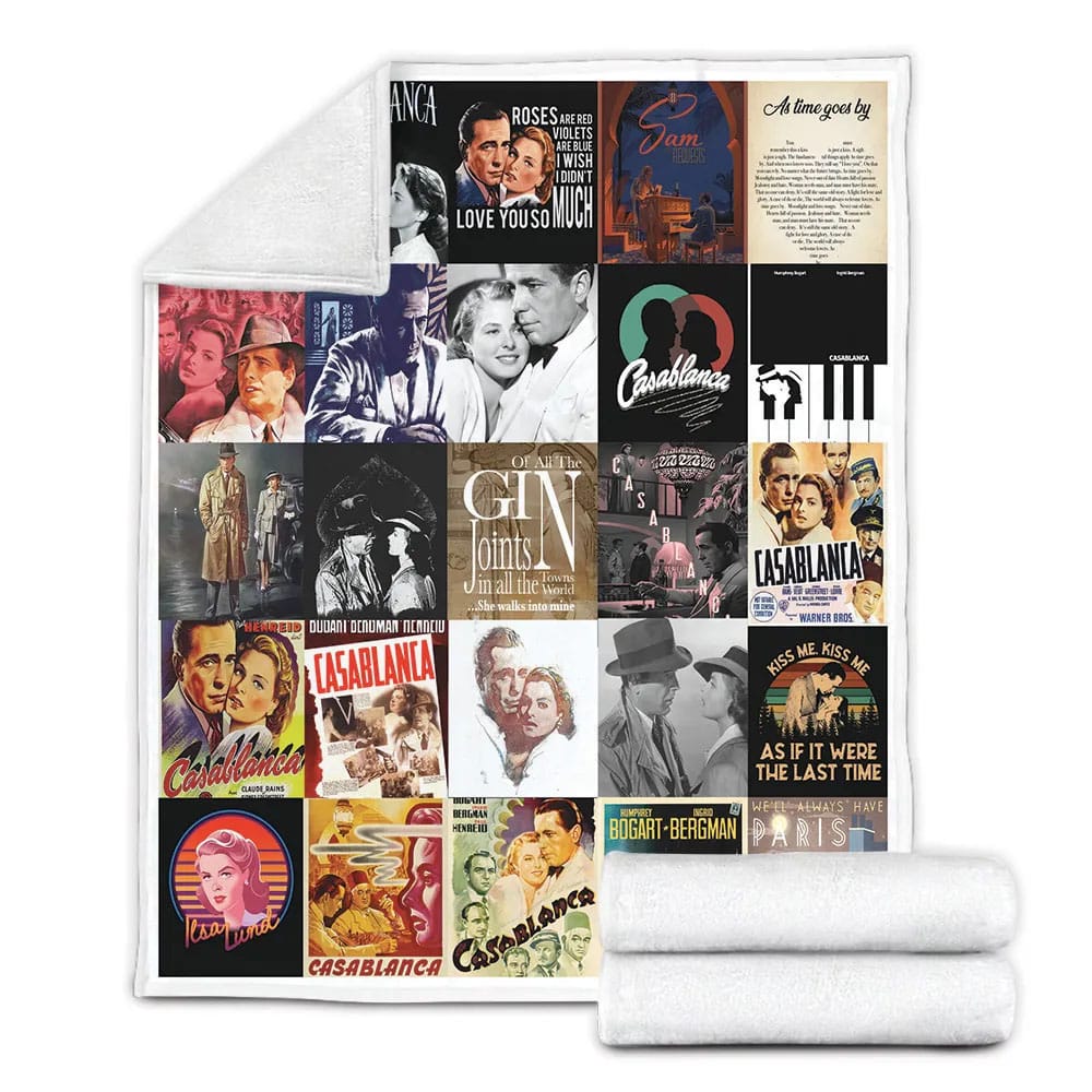Casablanca Fleece Blanket Gift For