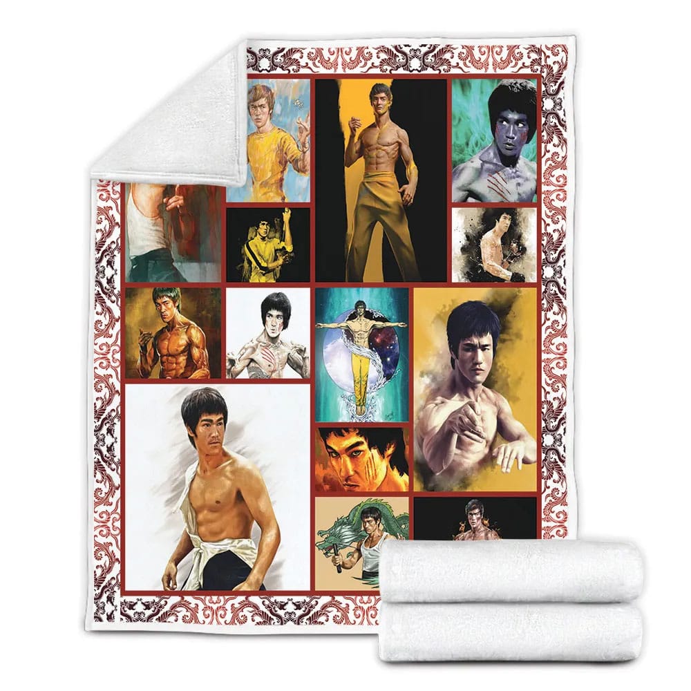 Bruce Lee Fleece Blanket Gift For