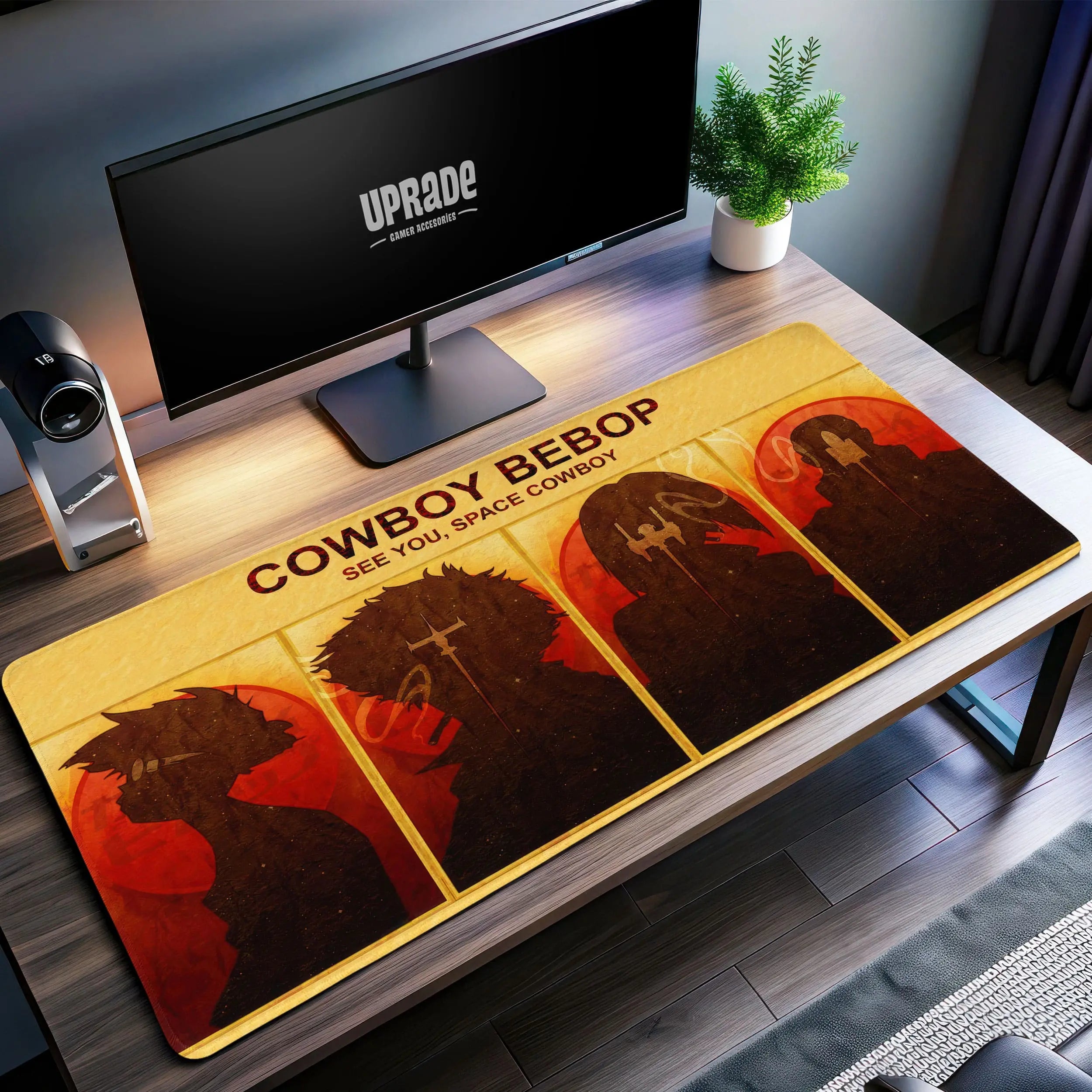 Allleftout Cowboy Bebop Desk Mat, Space Cowboy Anime Mouse Pad