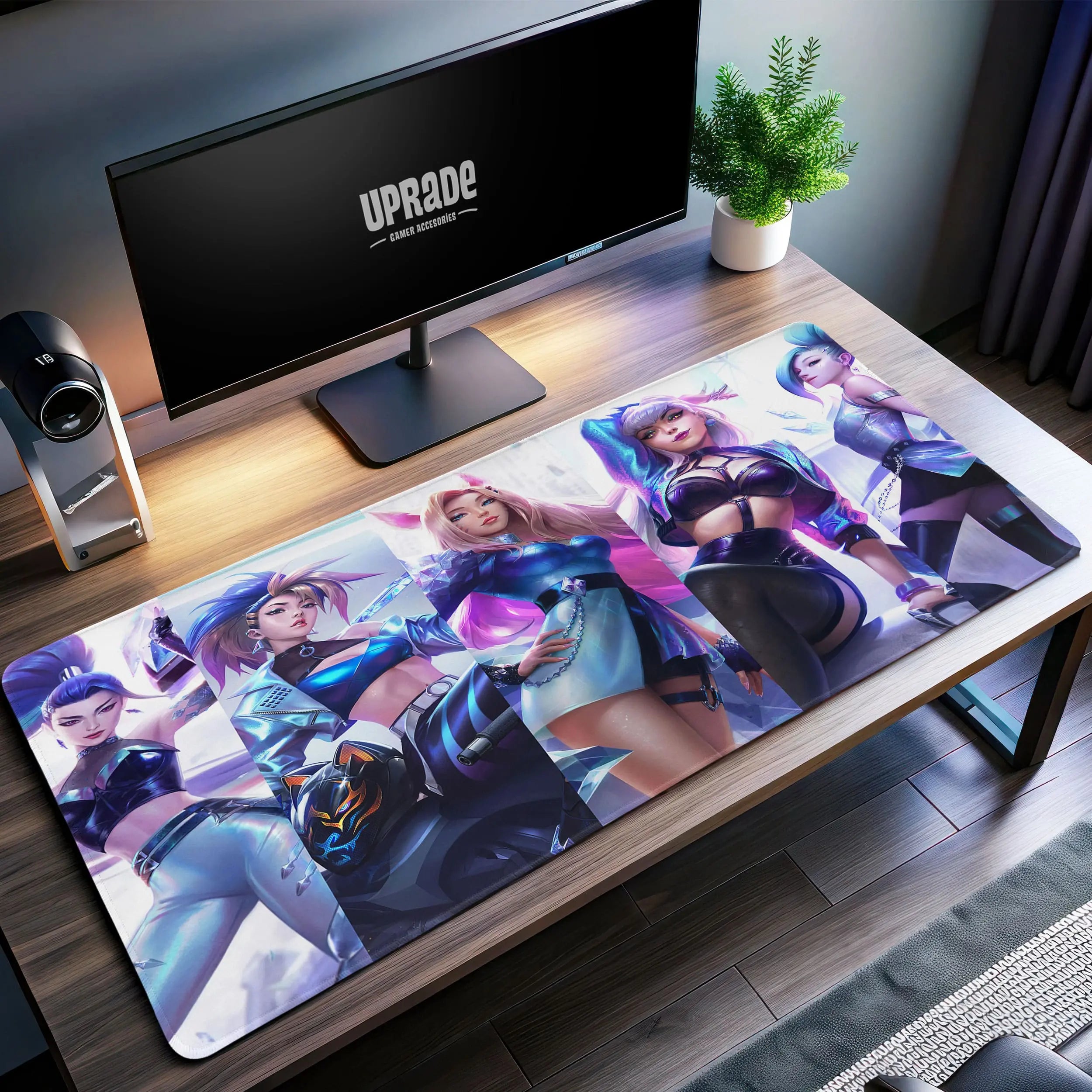 Allleftout K/Da Pop Stars Desk Mat, League Of Legends K-Pop Mouse Pad