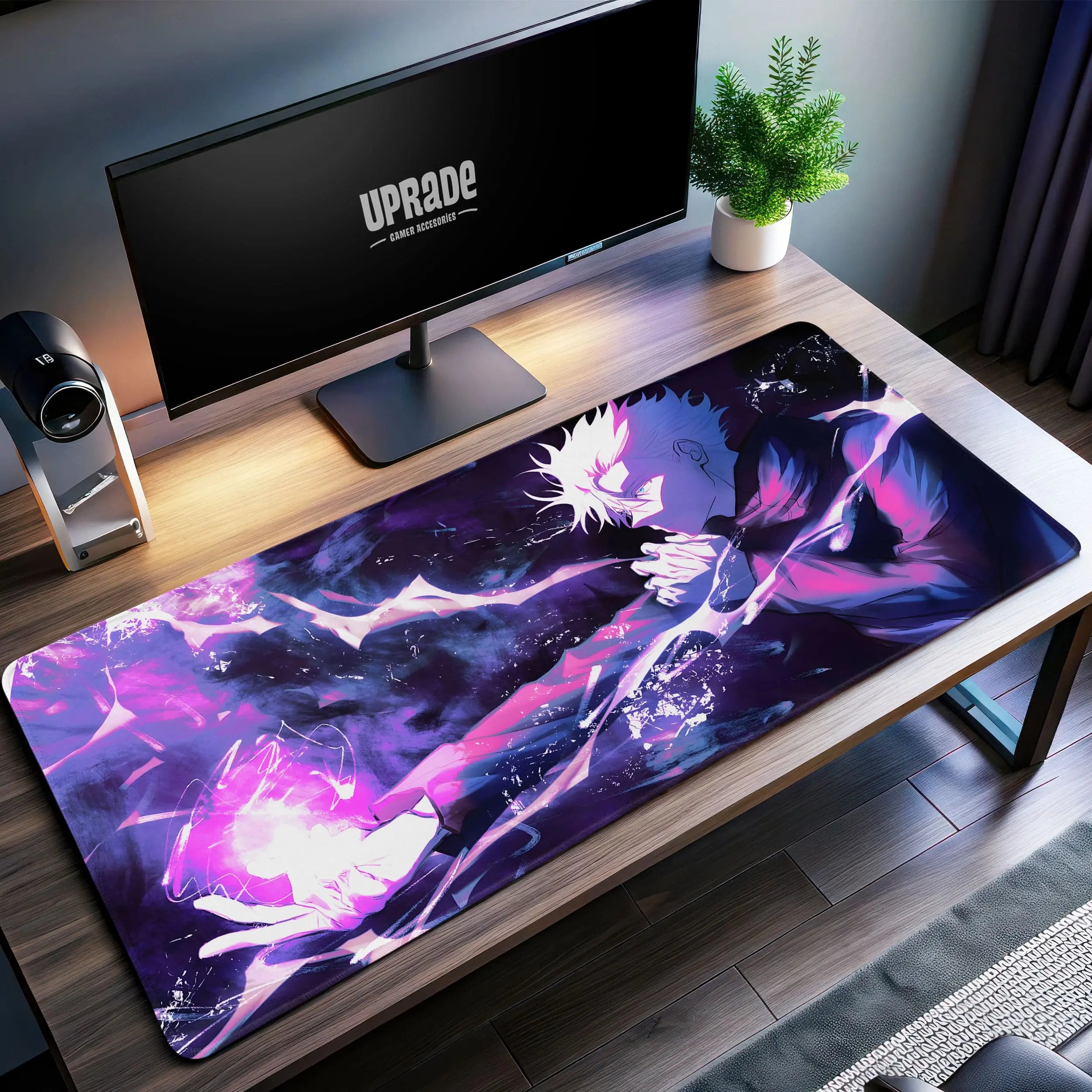Allleftout Satoru Gojo Cursed Energy Desk Mat, Jujutsu Kaisen Anime Mouse Pad
