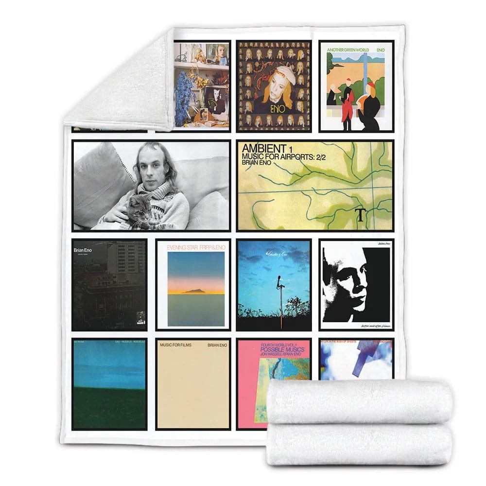 Brian Eno Album Co Fleece Blanket Gift For Mot Day Fat Day
