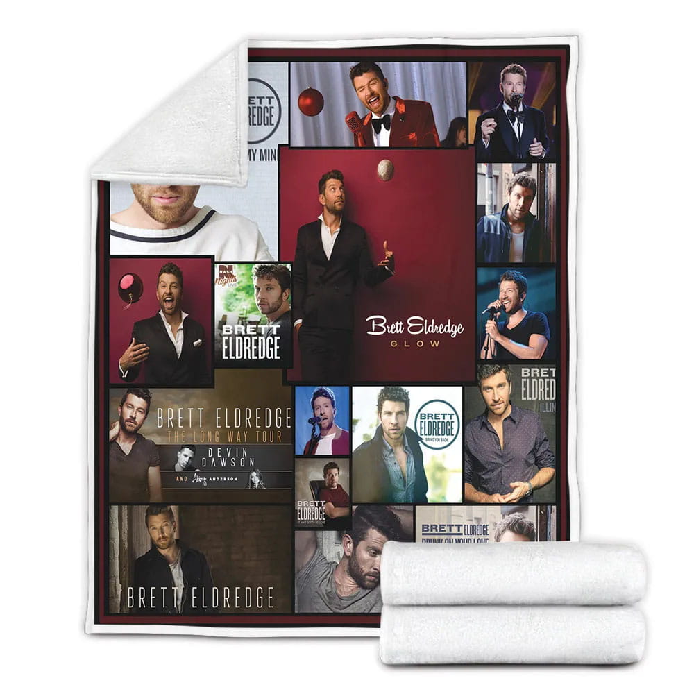 Brett Eldredge Fleece Blanket Gift For
