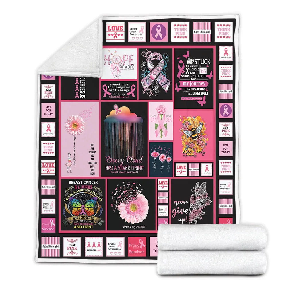 Bt Cancer Awars Every Cloud Fleece Blanket Gift For Mot Day Fat Day