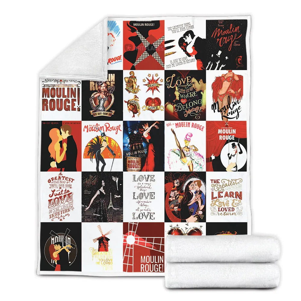 Broadway Moulin Rouge Theical Fleece Blanket Gift For Wifeband