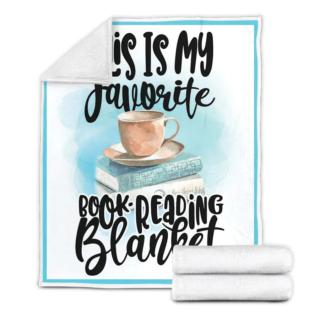 Book Reading Fleece Blanket Gift For
