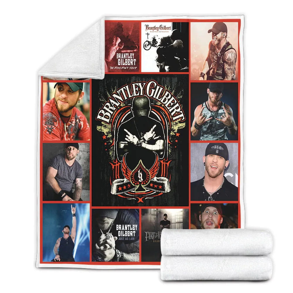 Brantley Gilbert Fleece Blanket Gift For Mot Day Fat Day