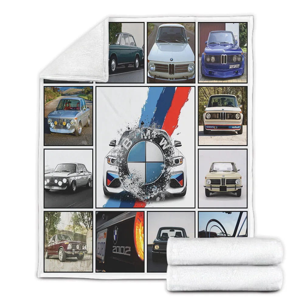 Bmw 2002 Turbo Fleece Blanket Gift For Mot Day Fat Day
