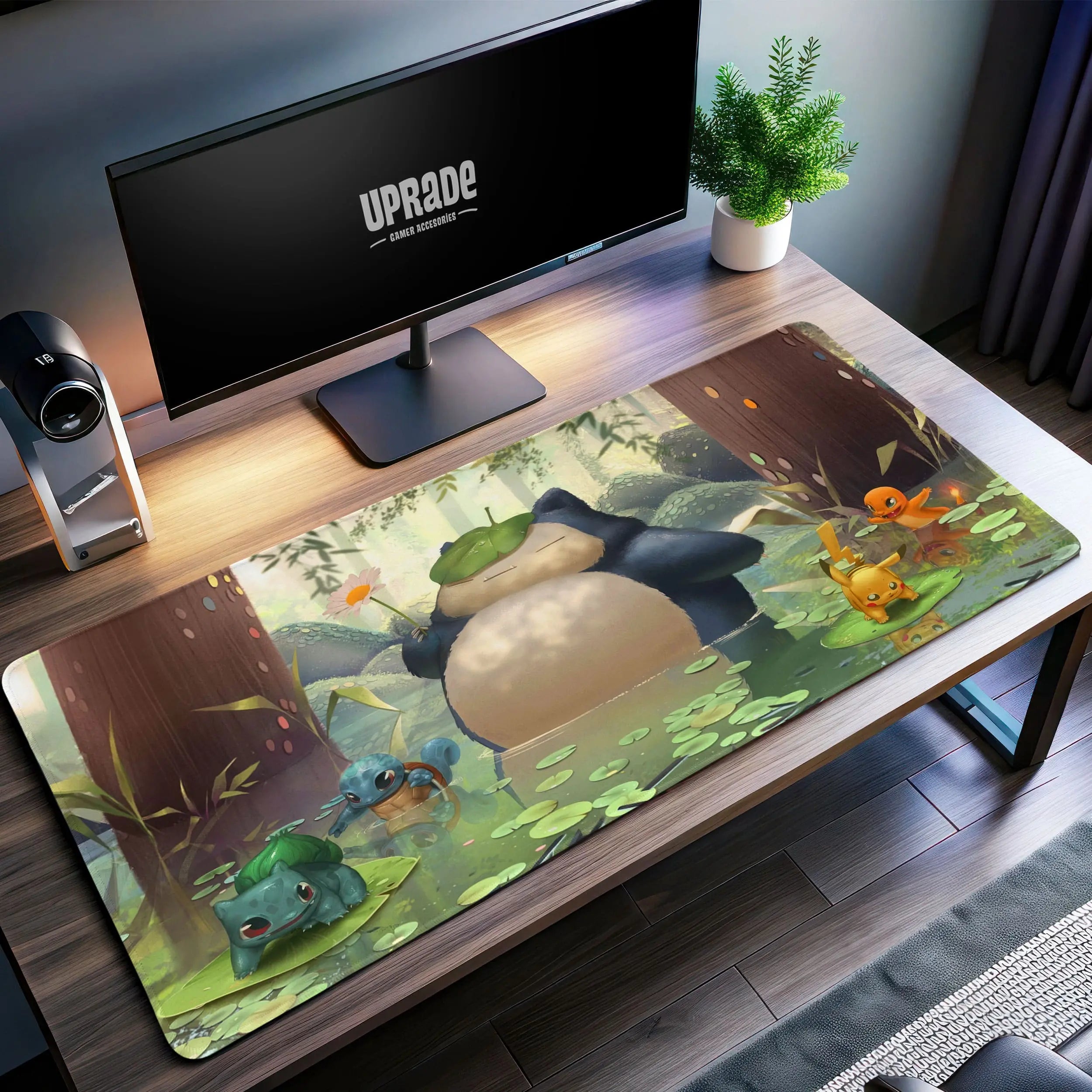 Allleftout Snorlax And Friends Desk Mat, PokMon Forest Mouse Pad