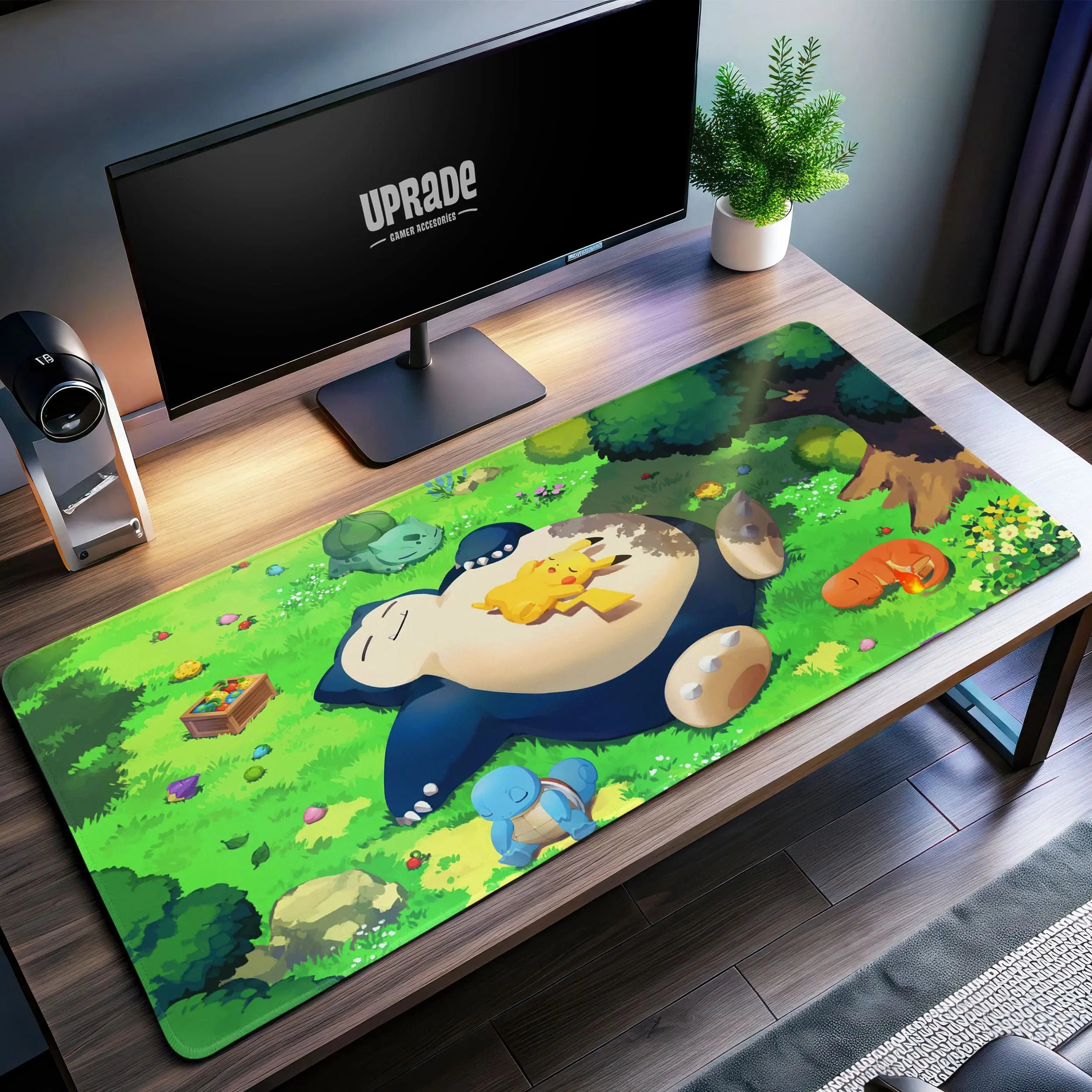 Allleftout Snorlax And Friends Desk Mat, PokMon Nap Time Mouse Pad