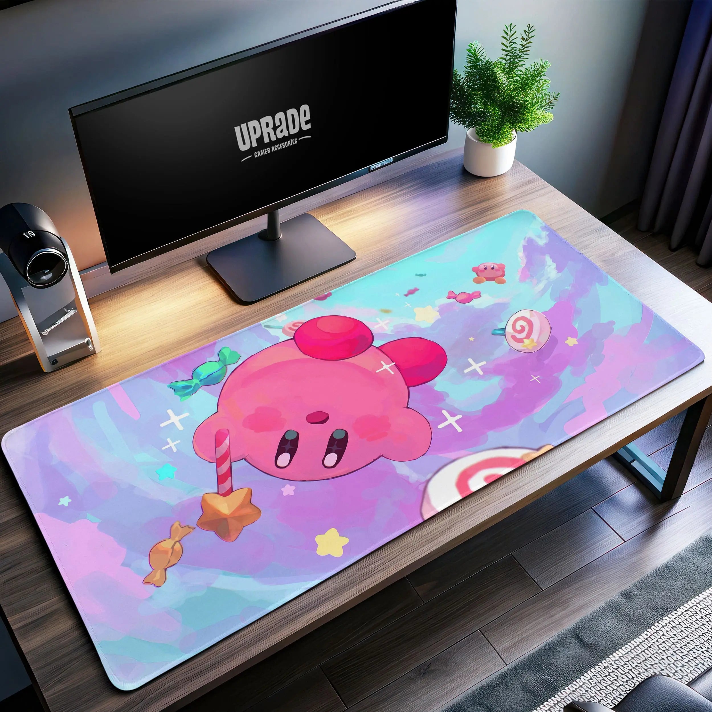 Allleftout Kirby Dreamland Desk Mat, Pastel Adventure Mouse Pad