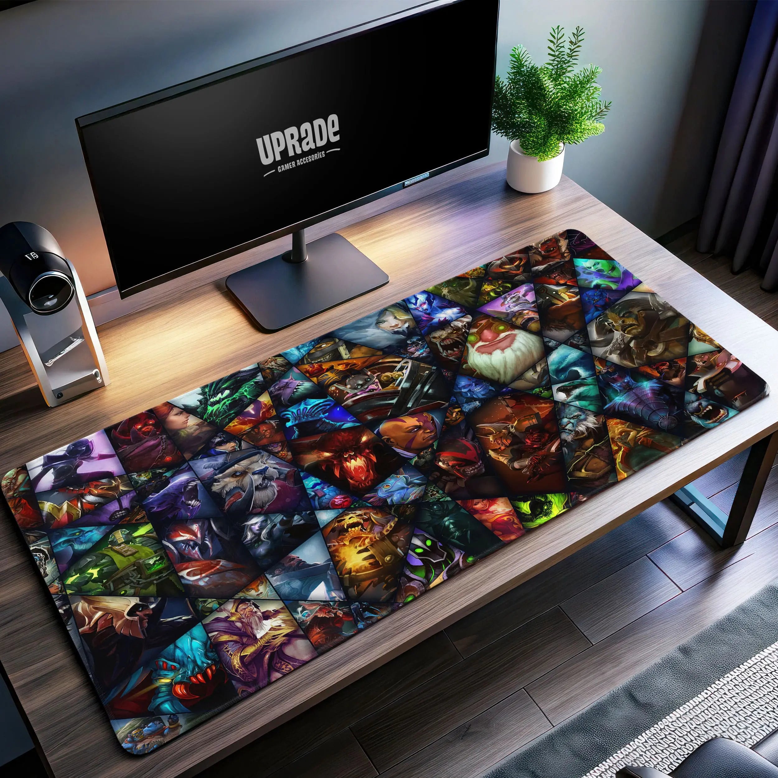 Allleftout Dota 2 Heroes Desk Mat, Ultimate Gaming Mouse Pad
