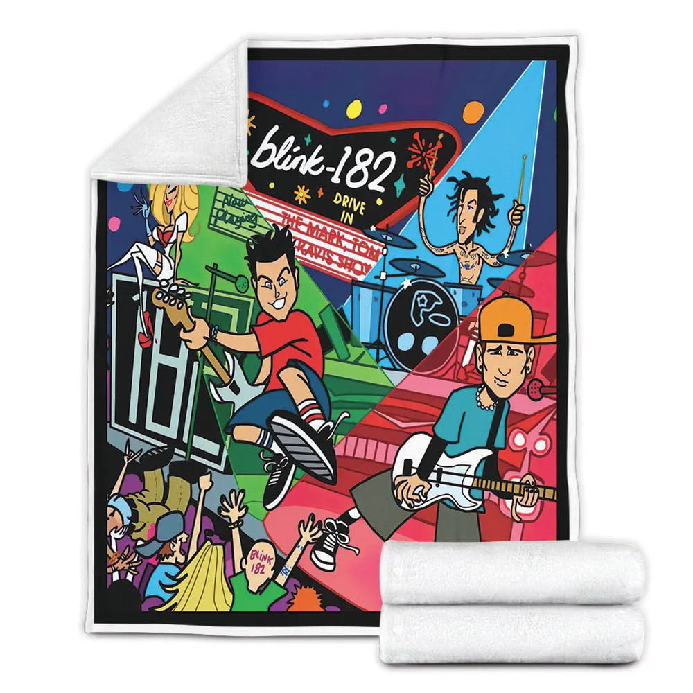Blink 182 Fleece Blanket Gift For Mot Day Fat Day