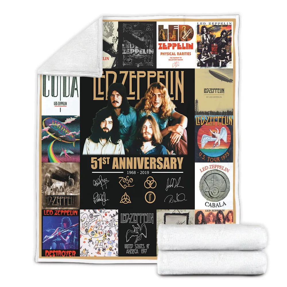 Led Zeppelin Fleece Blanket Gift For