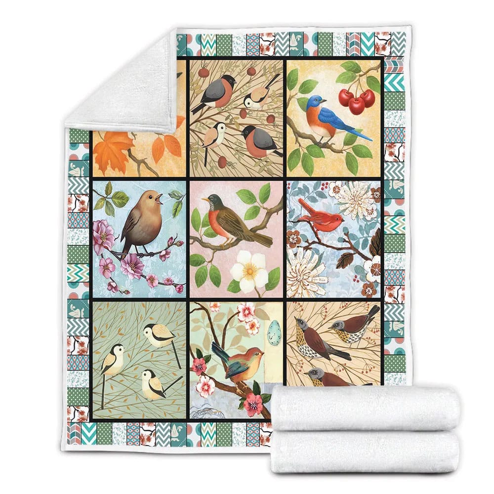 Bird Foea Fleece Blanket Gift For Wifeband
