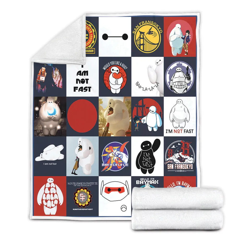 Big Hero 6 Movie Fleece Blanket Gift For Mot Day Fat Day