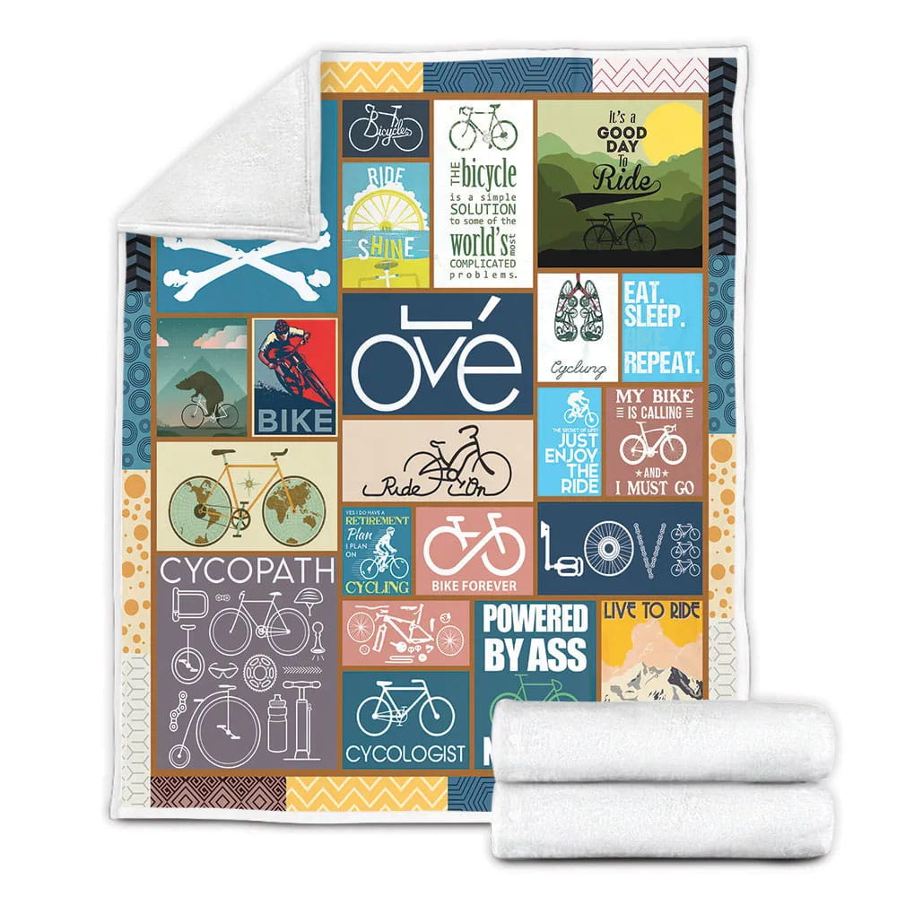 Bicycling My Bik Calling And It Go Fleece Blanket Gift For