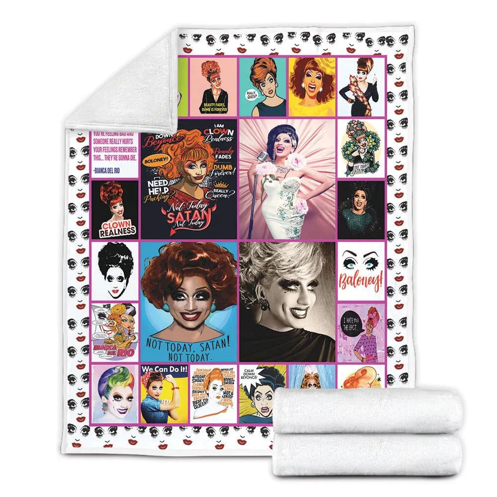 Bianca Del Rio Fleece Blankherpa Blanket