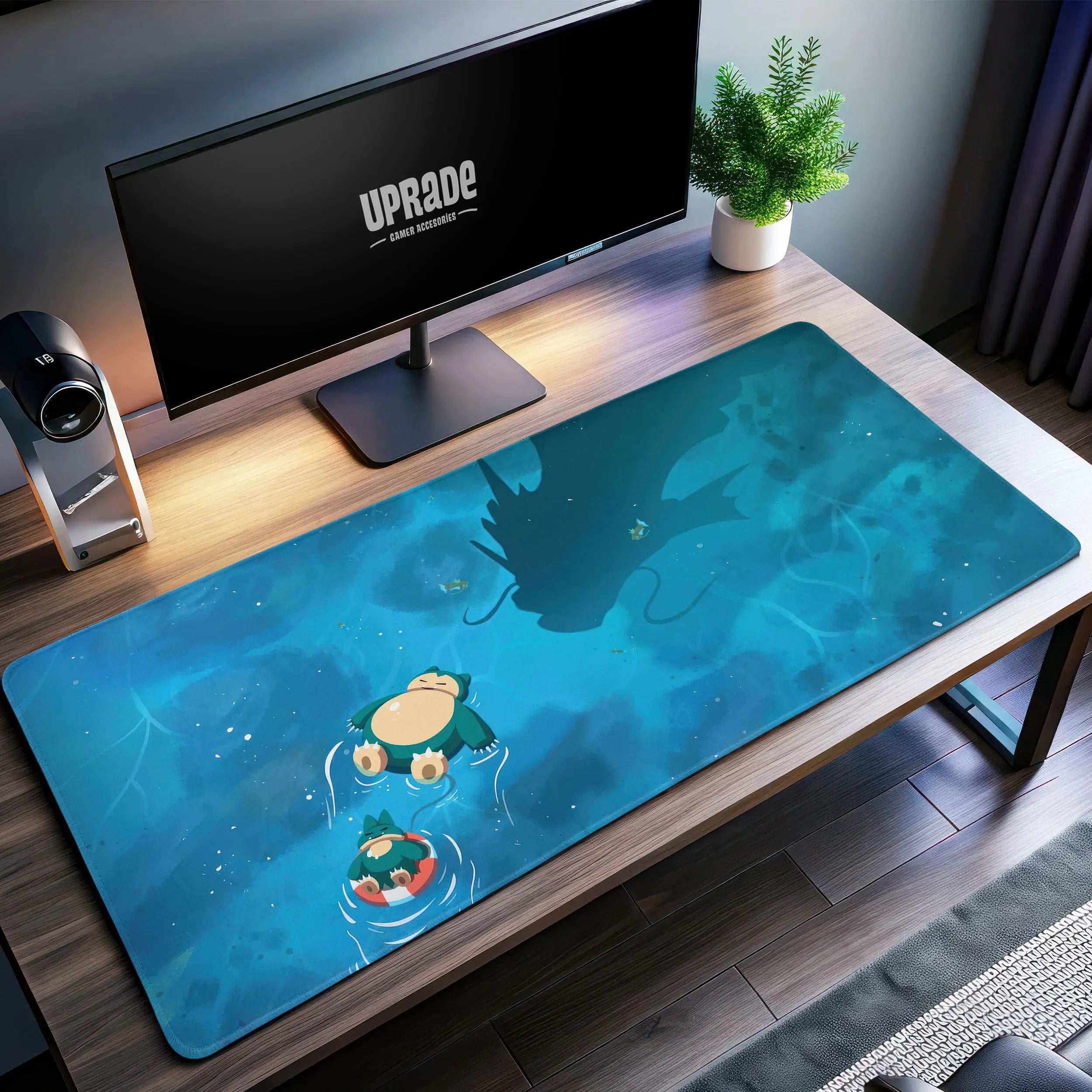 Allleftout Snorlax Tranquil Waters Desk Mat, PokMon Mouse Pad