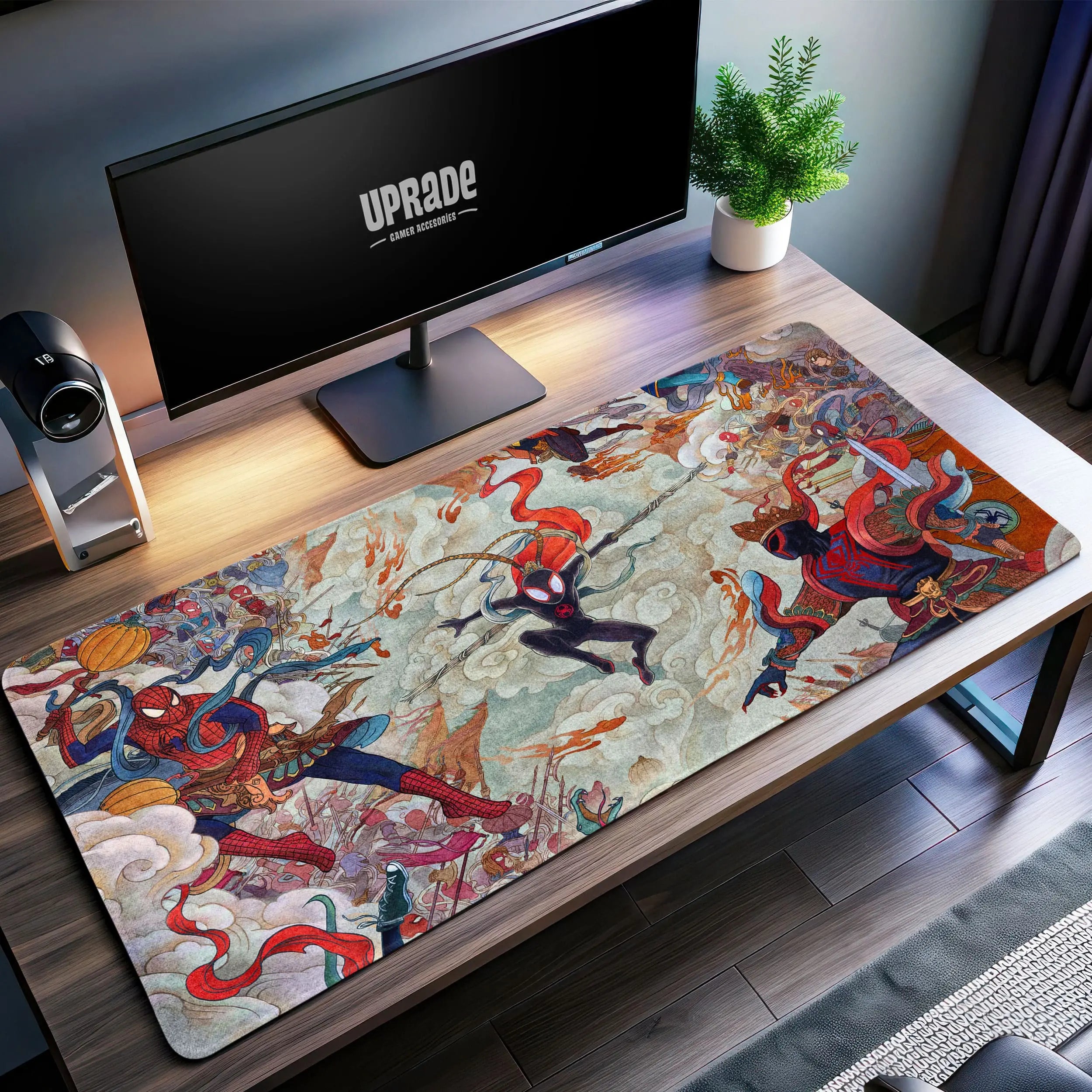 Allleftout Mythic Spider-Man Desk Mat, Epic Spider-Verse Mouse Pad