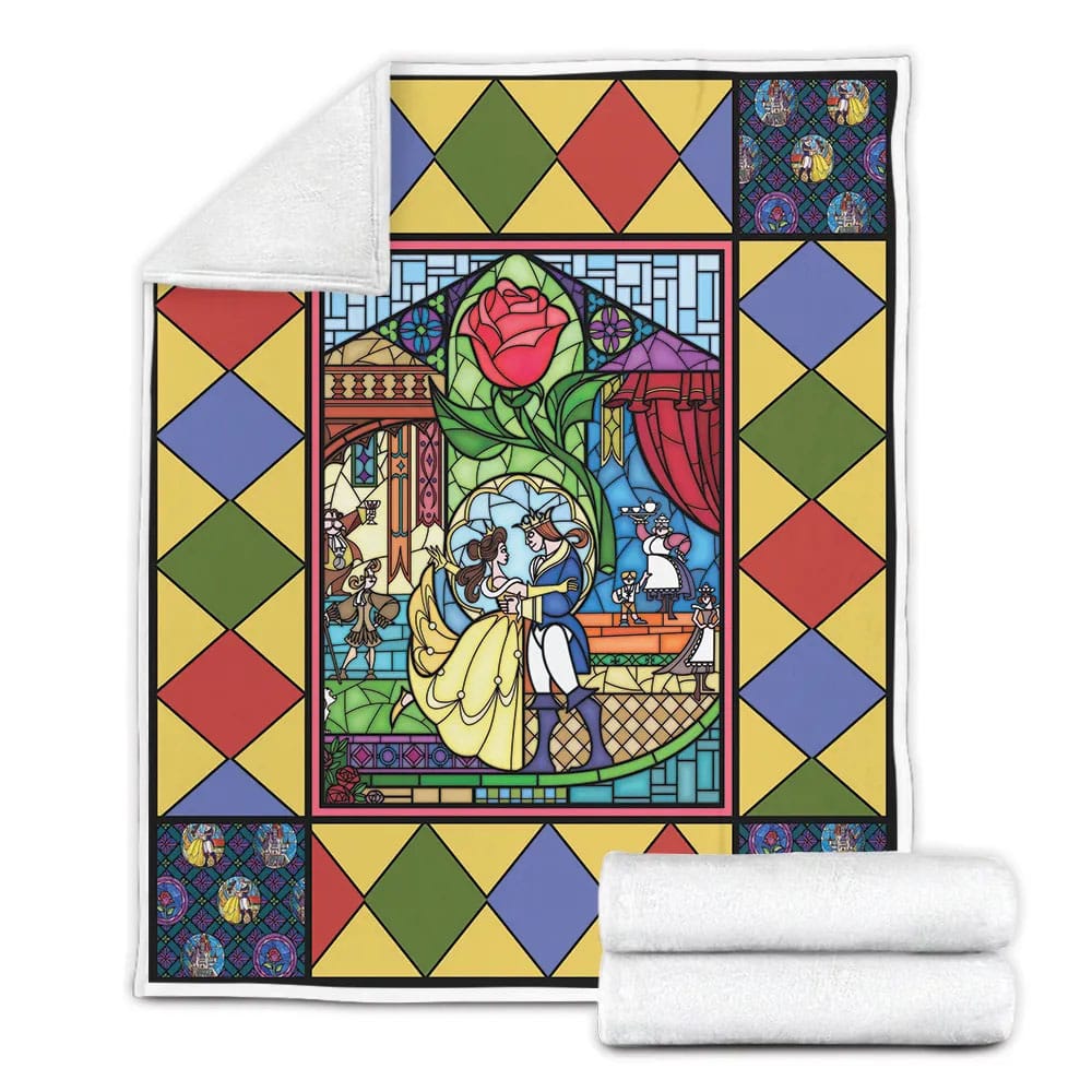 Beauty And The t Fleece Blanket Gift For