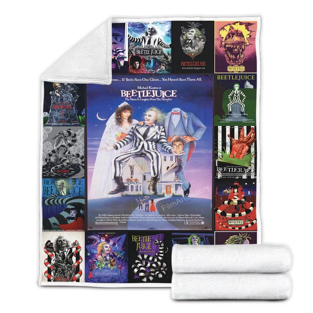 Beetlejuice Fleece Blanket Gift For