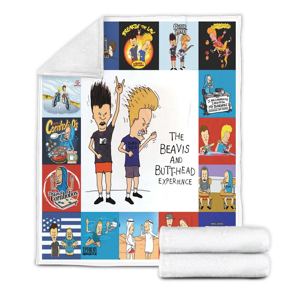 Be And Butt-Head Fleece Blanket Gift For Mot Day Fat Day