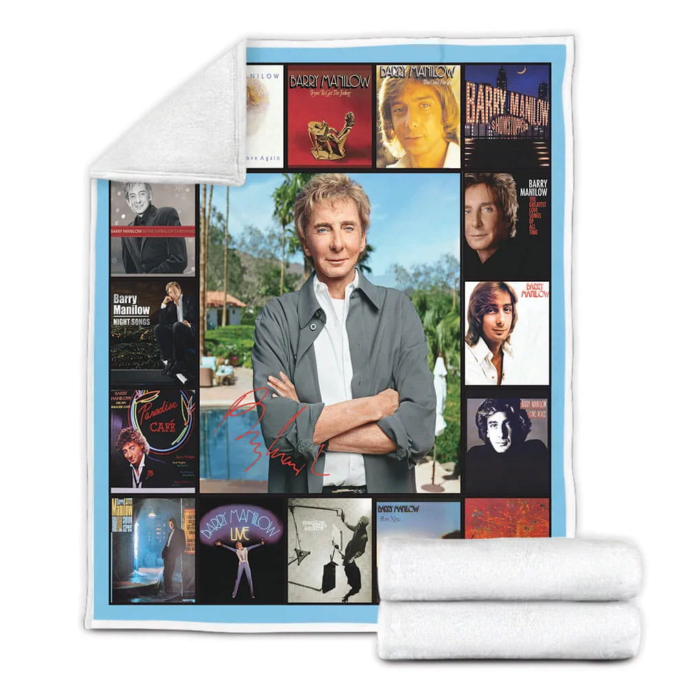 Barry Manilow Fleece Blanket Gift For Mot Day Fat Day