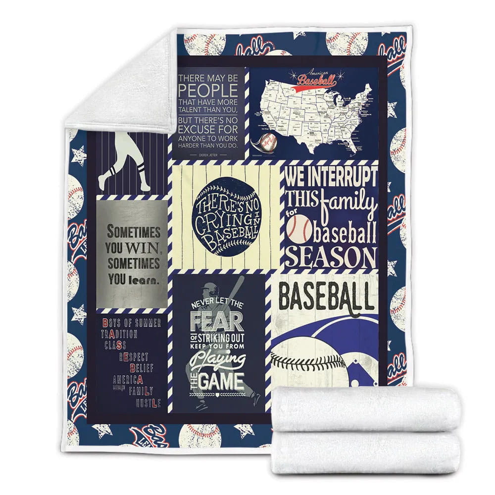 Basebaomet You Womet You Learn Fleece Blanket Gift For