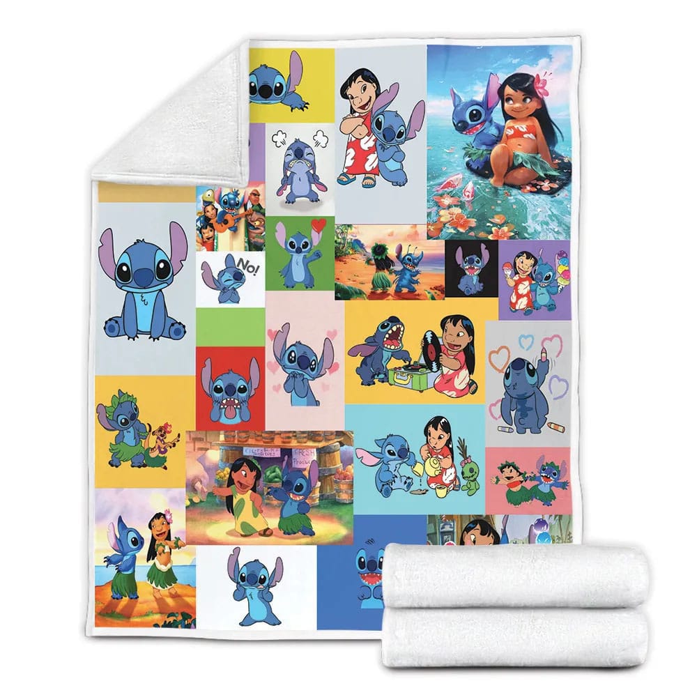 Lilo Atitch Fleece Blanket Gift For