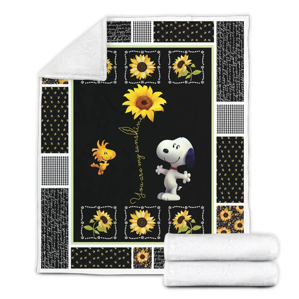 Snoopy You Are unshine Fleece Blankherpa Blanket