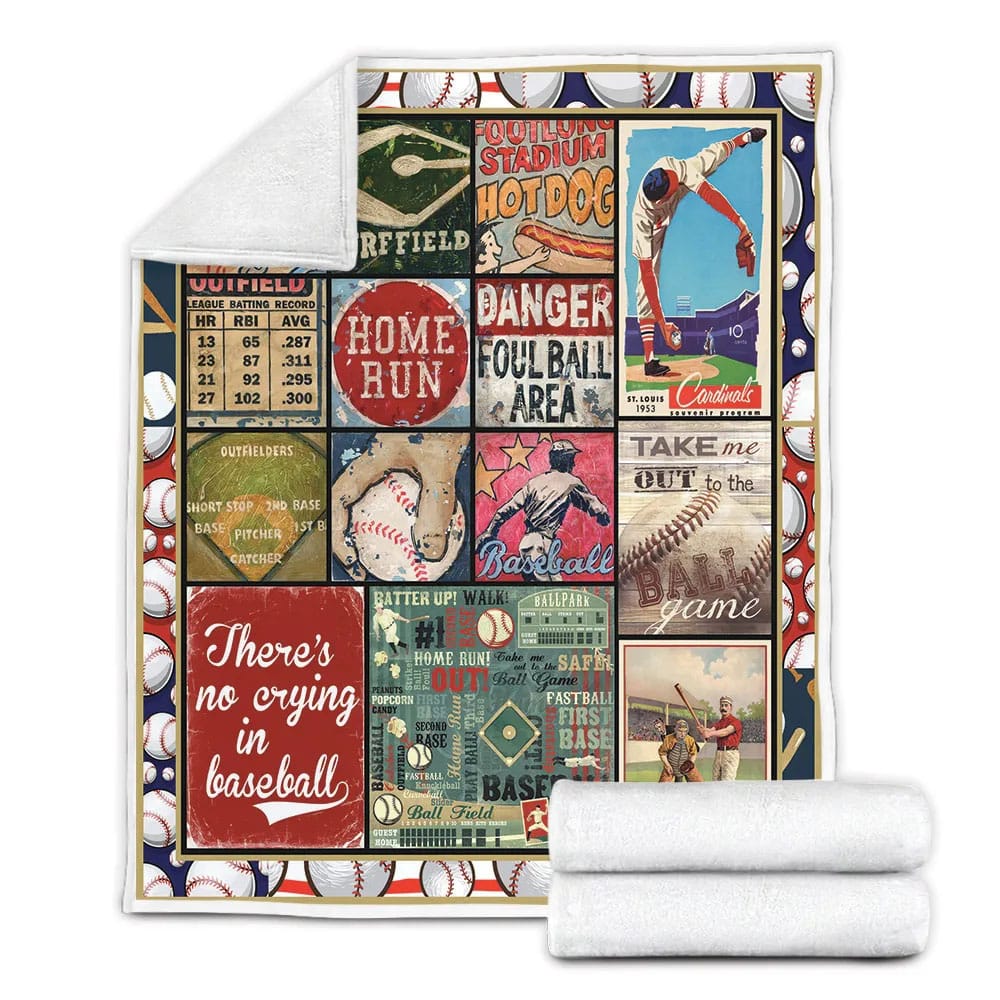 Baseball Take Me Out To The Ball Game Fleece Blanket Gift For Mot Day Fat Day