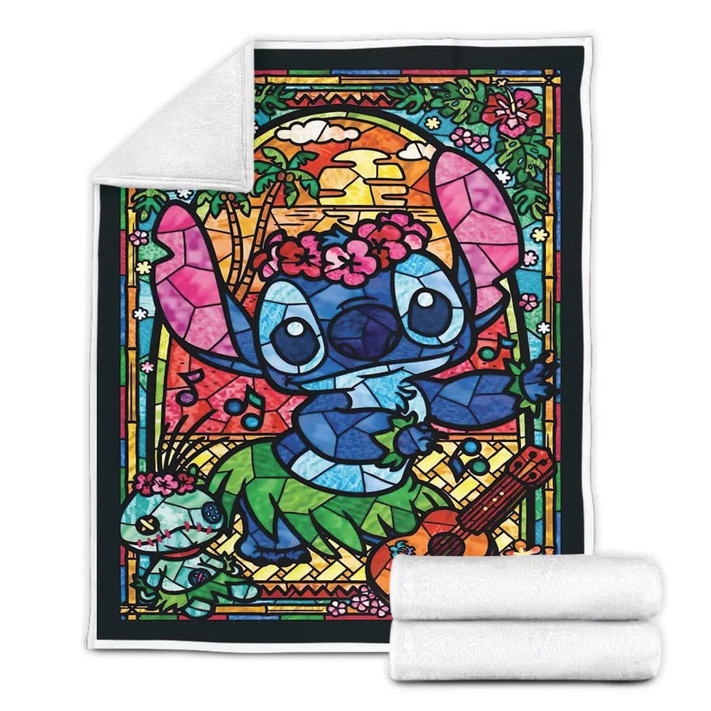 Stitch Fleece Blanket Gift For Wifeband