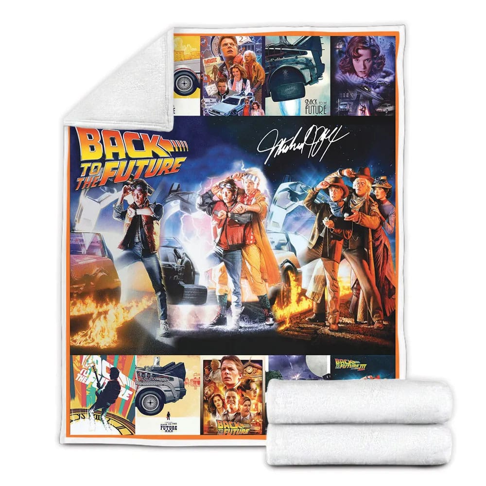 Back To The Future Fleece Blanket Gift For Mot Day Fat Day
