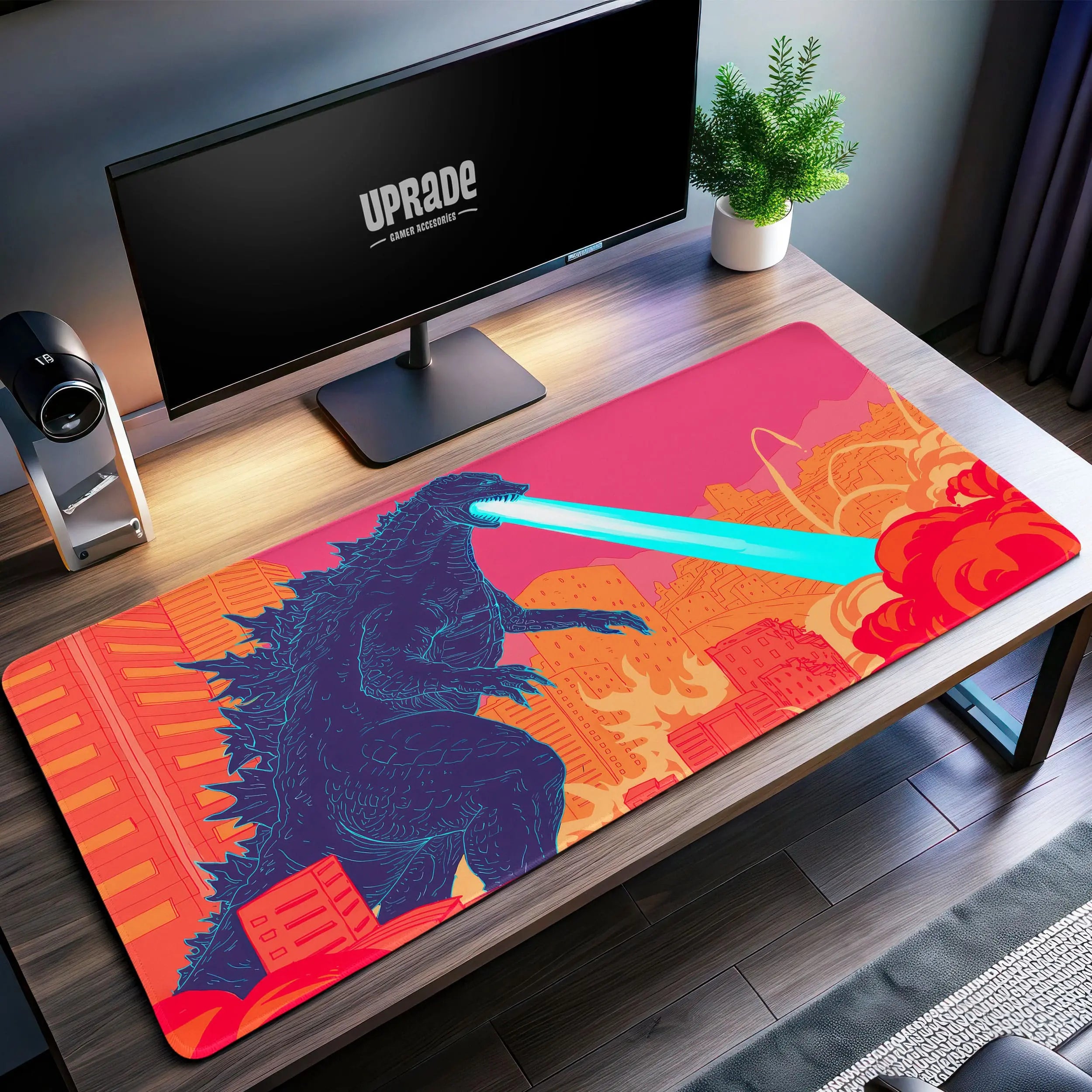 Allleftout Godzilla Atomic Breath Desk Mat, King Of The Monsters Mouse Pad