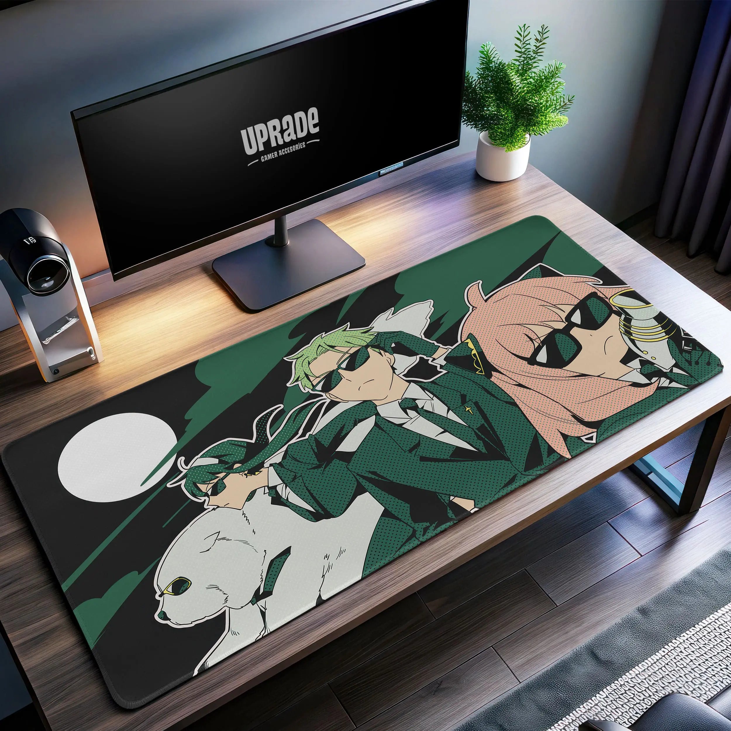 Allleftout Spy X Family Cool Agents Desk Mat, Forger Family Mouse Pad
