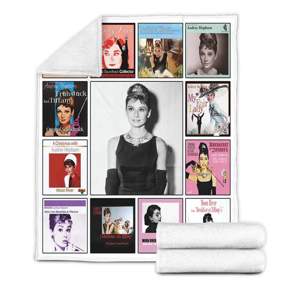 Audrey Hepburn Fleece Blanket Gift For Wifeband