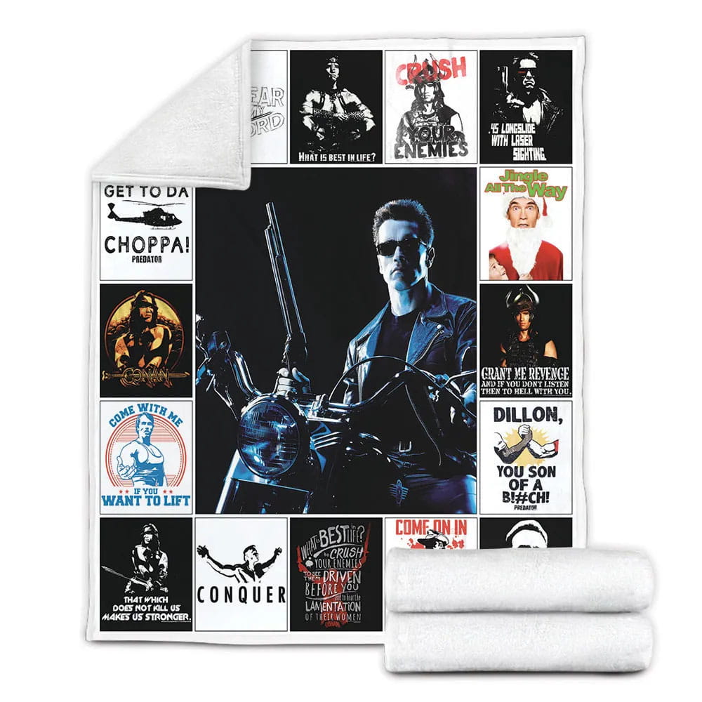 Arnochwarzenegger Fleece Blankherpa Blanket