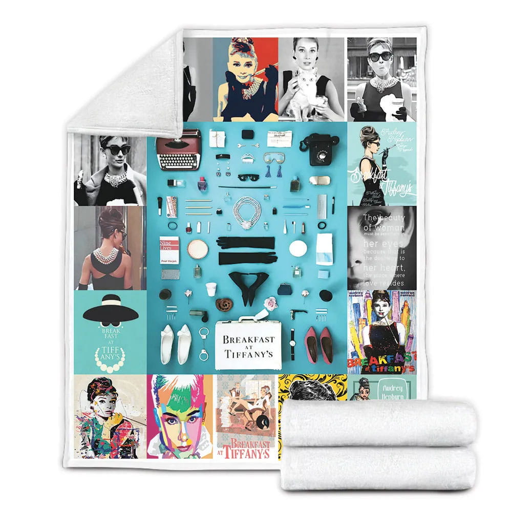 Audrey Hepburn Fleece Blanket Gift For