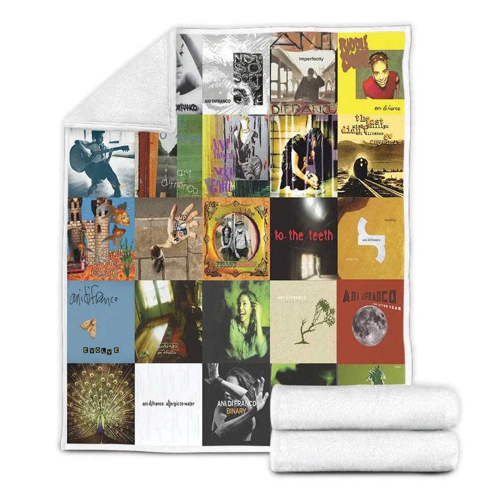 Ani Difranco Album Co Fleece Blanket Gift For Wifeband