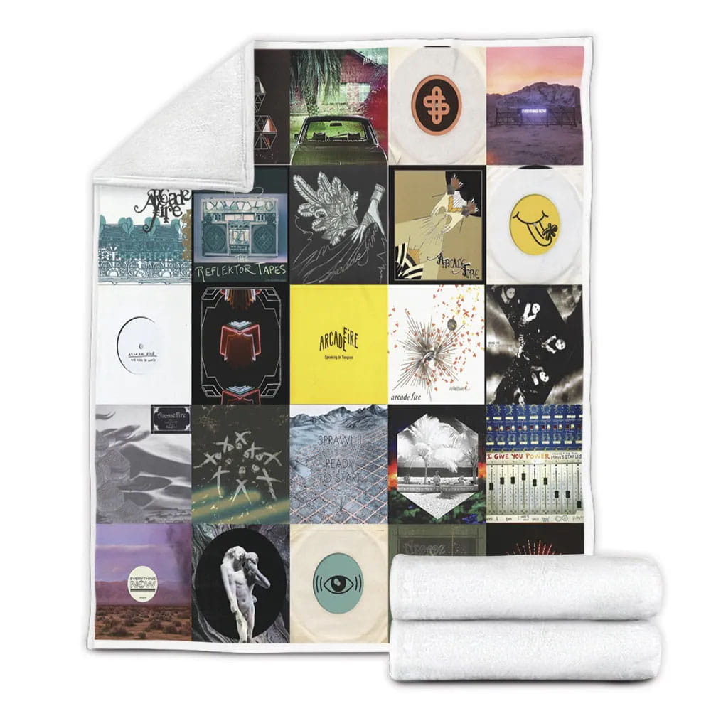 Arcade Fire Album Co Fleece Blanket Gift For Mot Day Fat Day