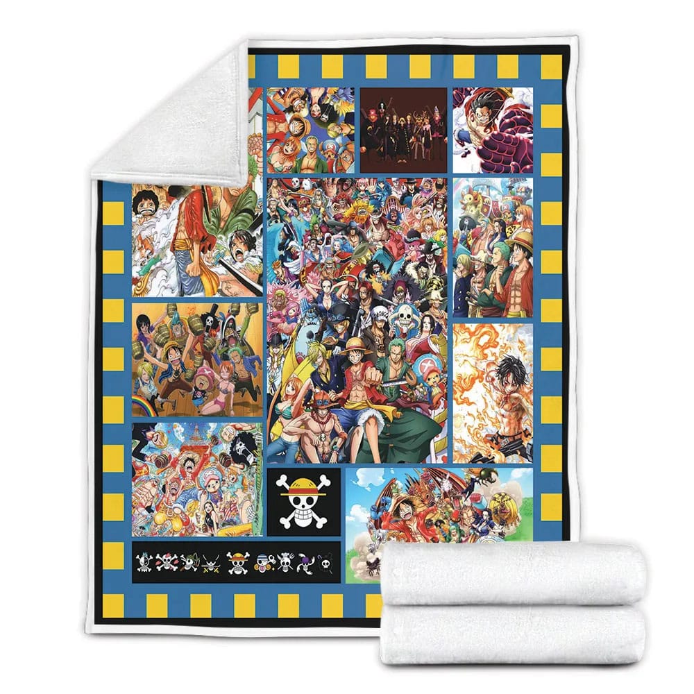 Anime One Piece Fleece Blanket Gift For