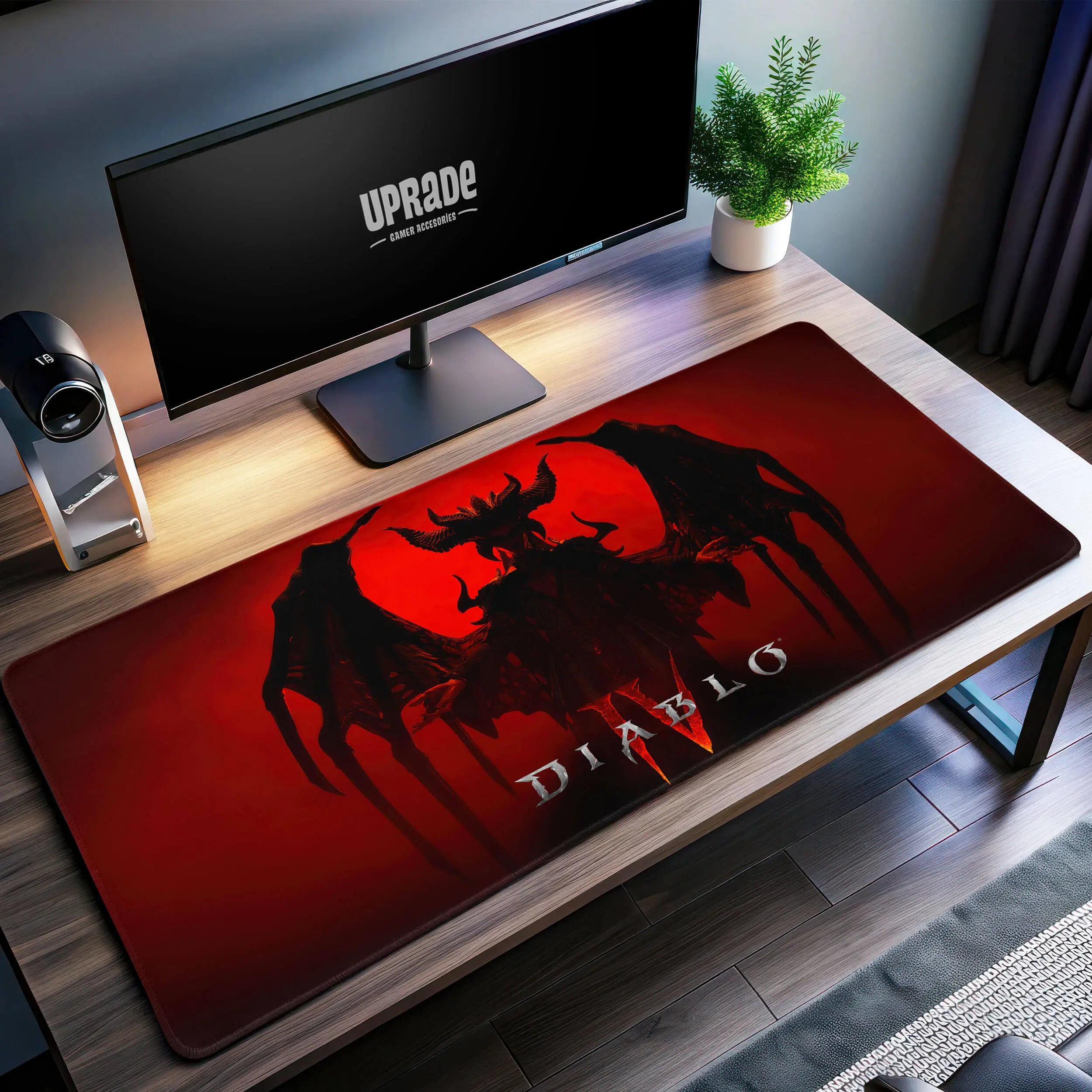 Allleftout Diablo Iv Shadowed Lord Desk Mat, Lilith'S Descent Mouse Pad
